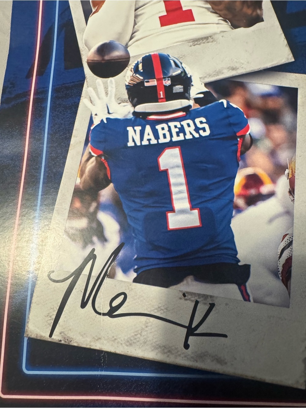 RARE Malik Nabers NY Giants Signed Print Photo - 8x10 Autographed #1 WR - Picture 4 of 6